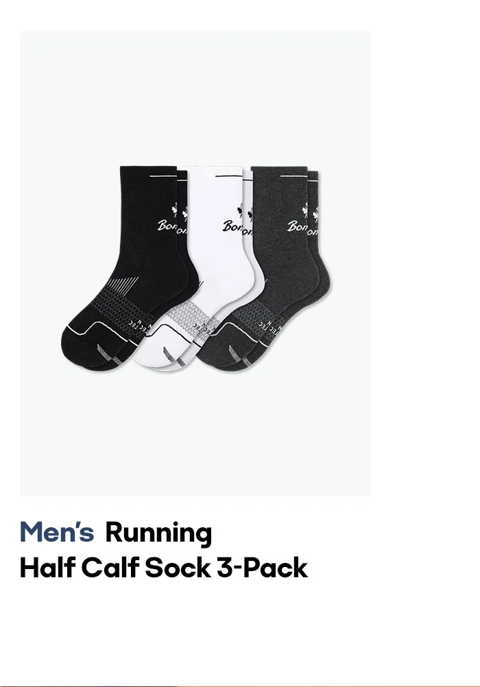 Men's Running Half Calf Sock 3-Pack