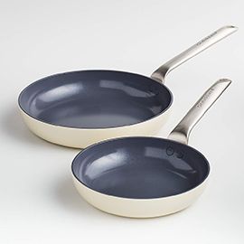 Crate & Barrel EvenCook Ceramic Fry Pans
