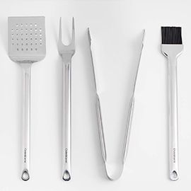 Crate & Barrel Stainless Steel Grill Tools