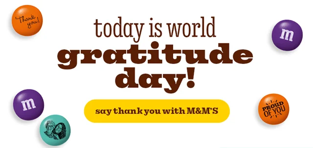 SAY THANK YOU WITH M&M'S