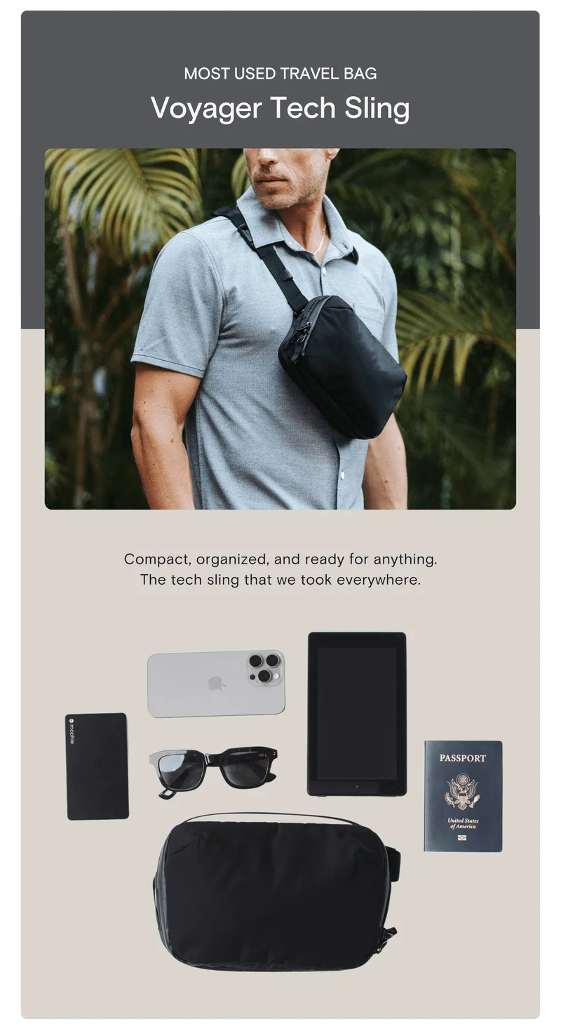 Most Used Travel Bag: Voyager Tech Sling