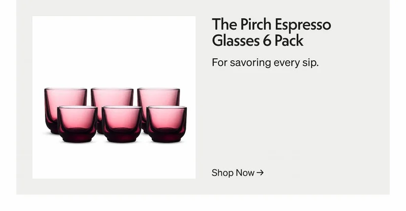 The Pirch Espresso Glasses 6 Pack