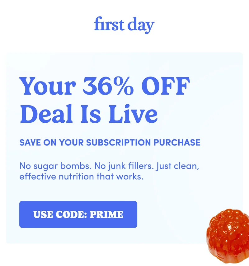 Your 36% OFF Deal is live!