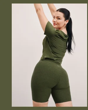 Spacedye Keep Pace 7" Short in Army Green Heather