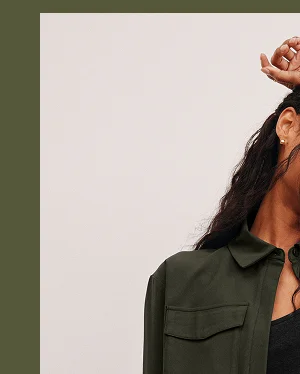 Midtown Cropped Jacket in Olive Ink