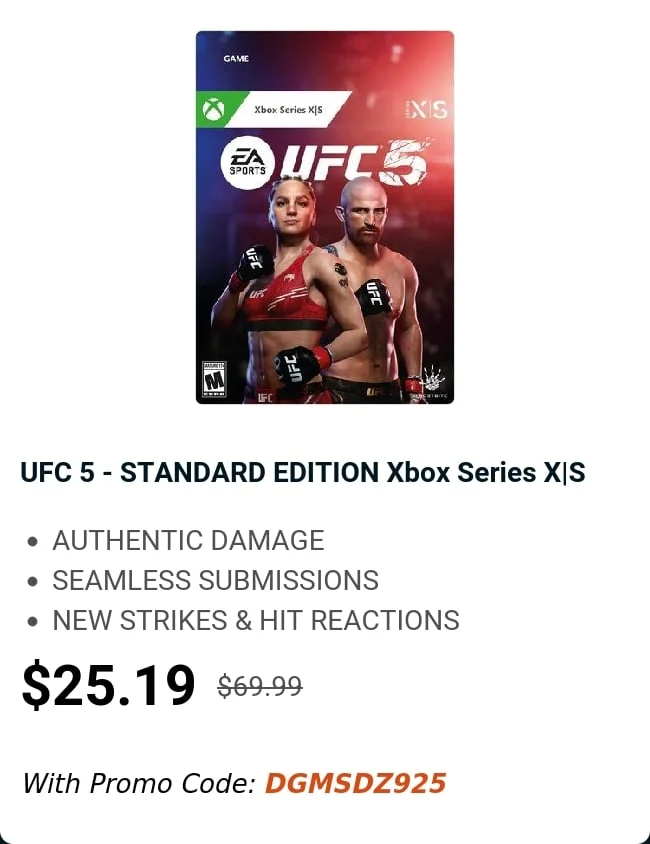 UFC 5 - STANDARD EDITION Xbox Series X|S
