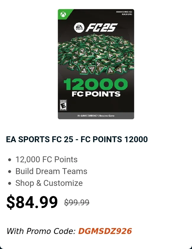 EA SPORTS FC 25 - FC POINTS 12000