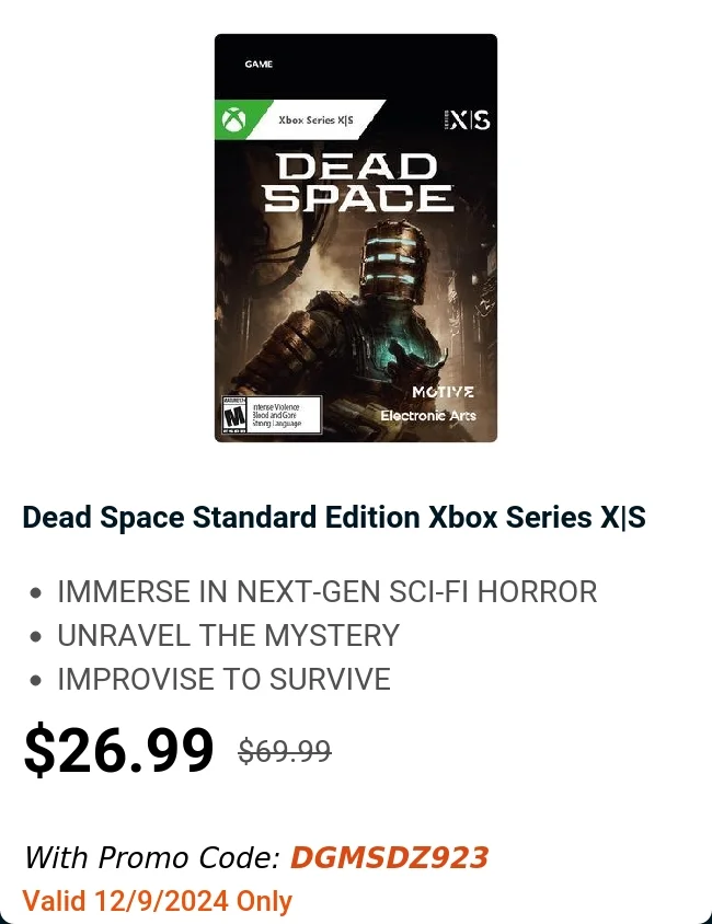 Dead Space Standard Edition Xbox Series X|S