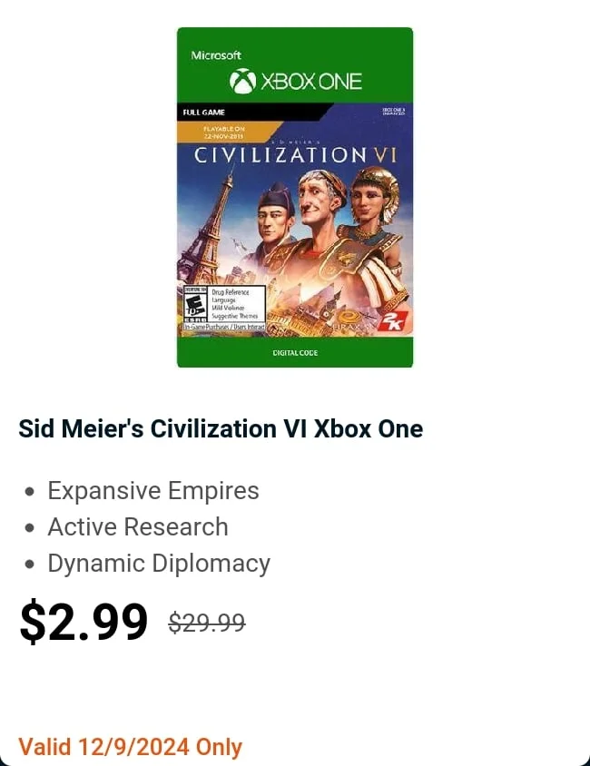 Sid Meier's Civilization VI Xbox One