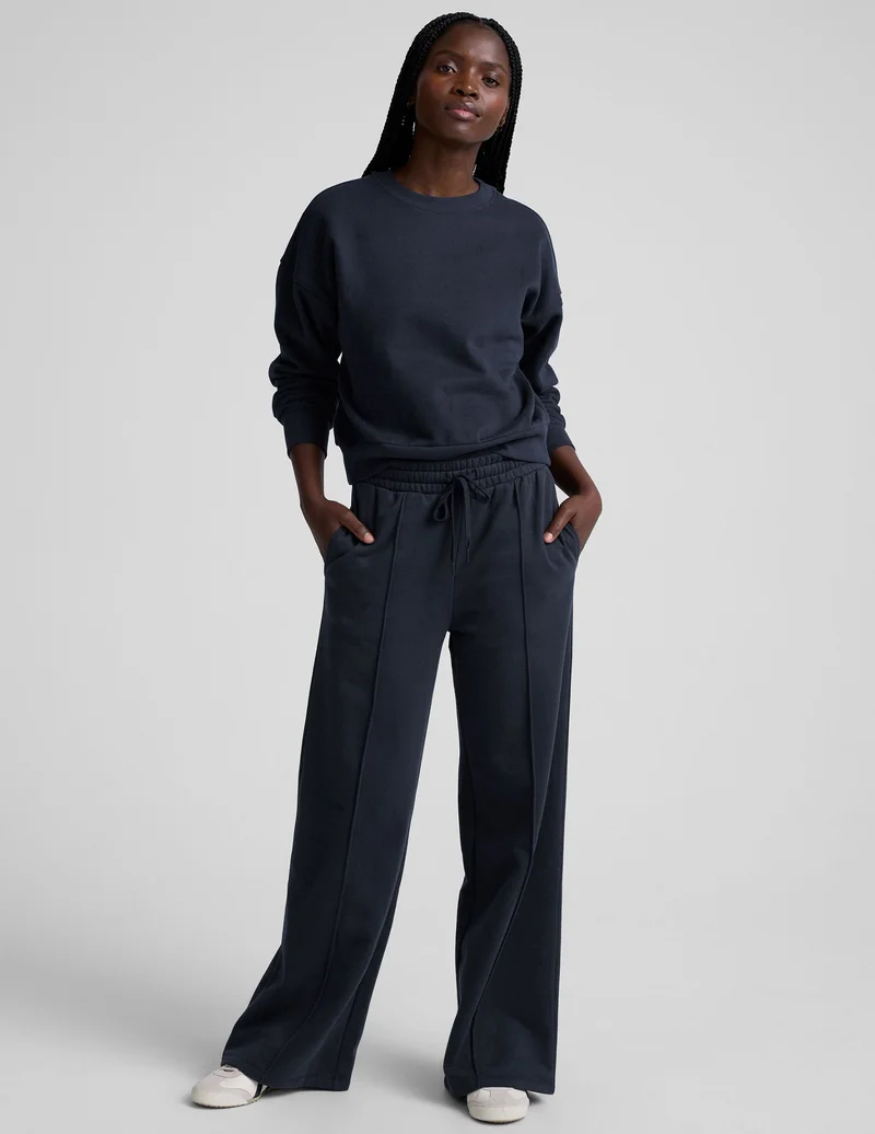 Image of LuxeFleece Pintuck Wide Leg Pant