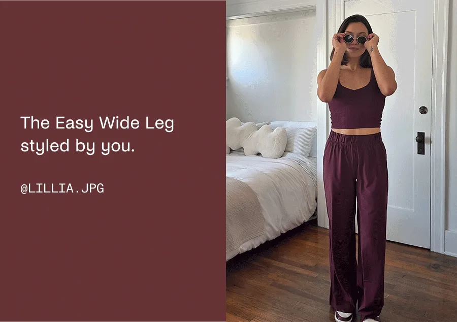 Easy Wide Leg in Dark Cherry