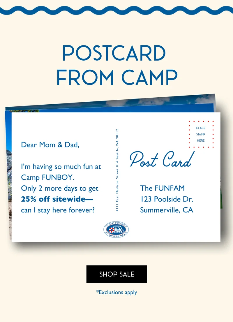 Postcard From Camp - Shop Sale