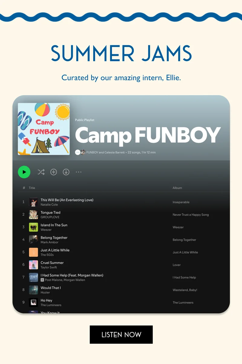 Summer Jams - Curated by our amazing intern, Ellie.