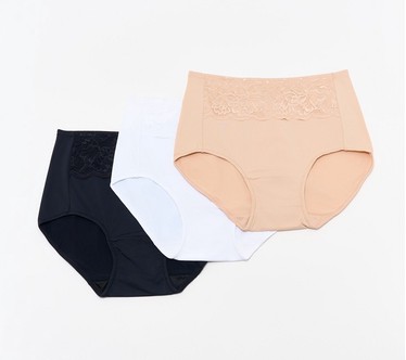 Breezies Natural Curves Full Brief Panty Set of 3