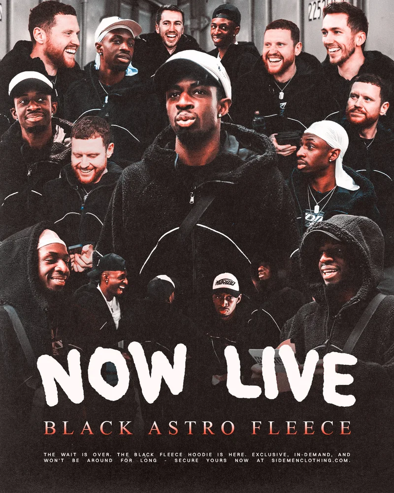 Collage linking to the Astro Fleece Hoodie Black