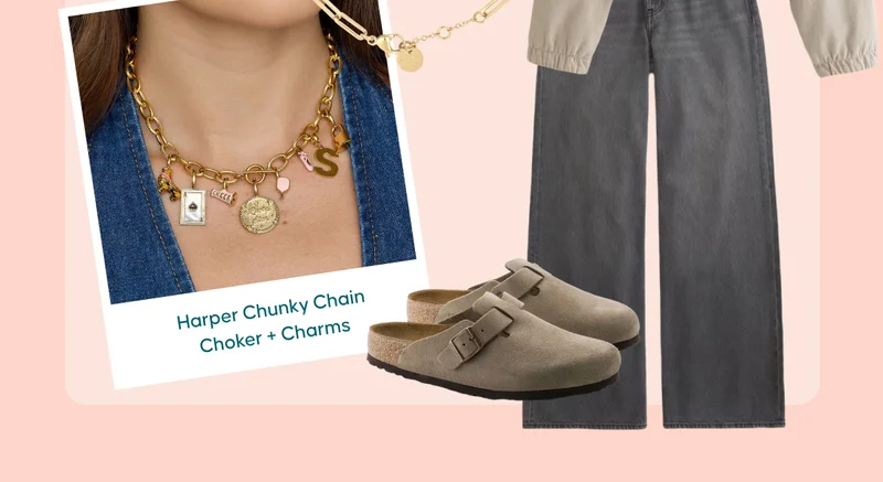 Harper Chunky Chain Choker + Charms