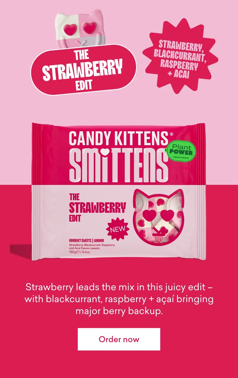 Strawberry leads the mix in this juicy edit - with blackcurrant, raspberry + açaí bringing major berry backup.