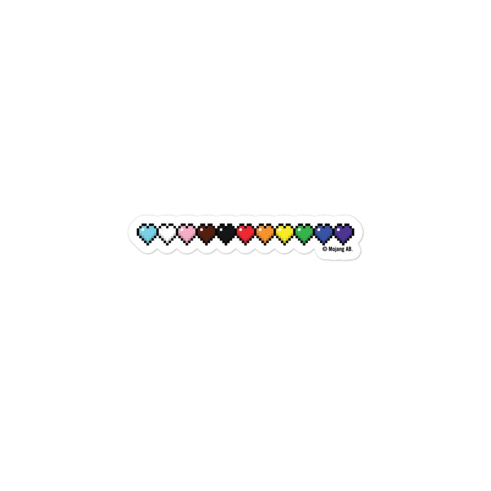 Image of Minecraft Rainbow Life Bar Die Cut Sticker