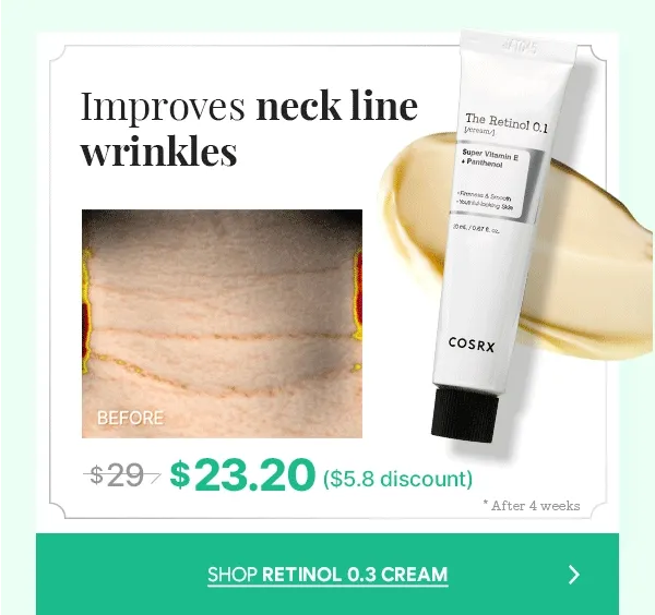 improves neck line wrinkles
