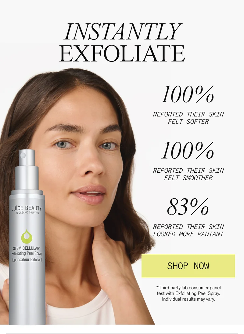 Instantly exfoliate with Exfoliating Peel Spray
