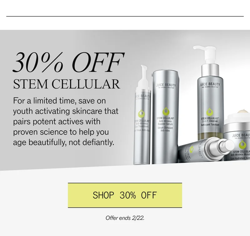 30% off Stem Cellular
