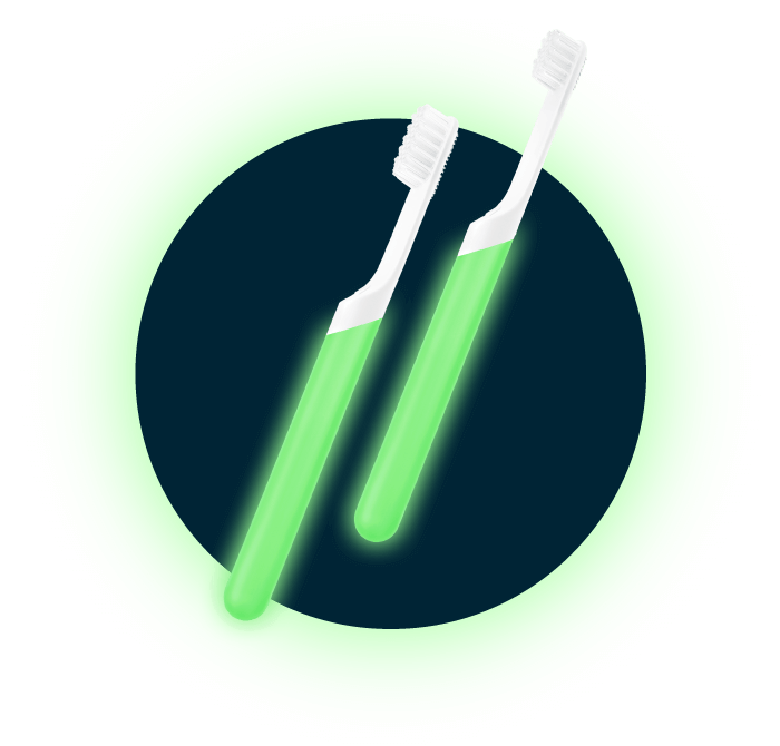 Glow in the dark brush