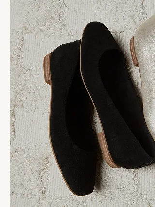 Briella Black Suede Flat - Image