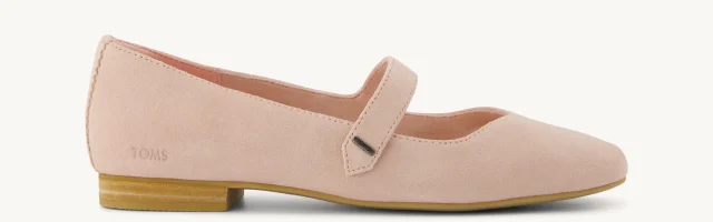 Bianca Pale Rose Suede Flat - Image