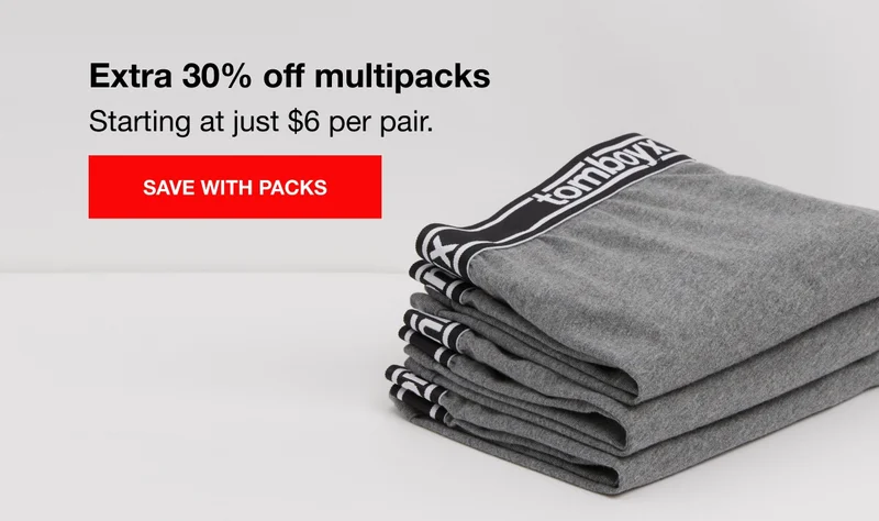 Extra 30% off multipacks
