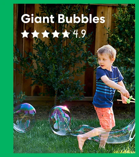Giant Bubbles: discover science that’s unbelie-bubbly fun — with a pair of bubble wands you make yourself! Giant Bubbles: discover science that’s unbelie-bubbly fun — with a pair of bubble wands you make yourself!