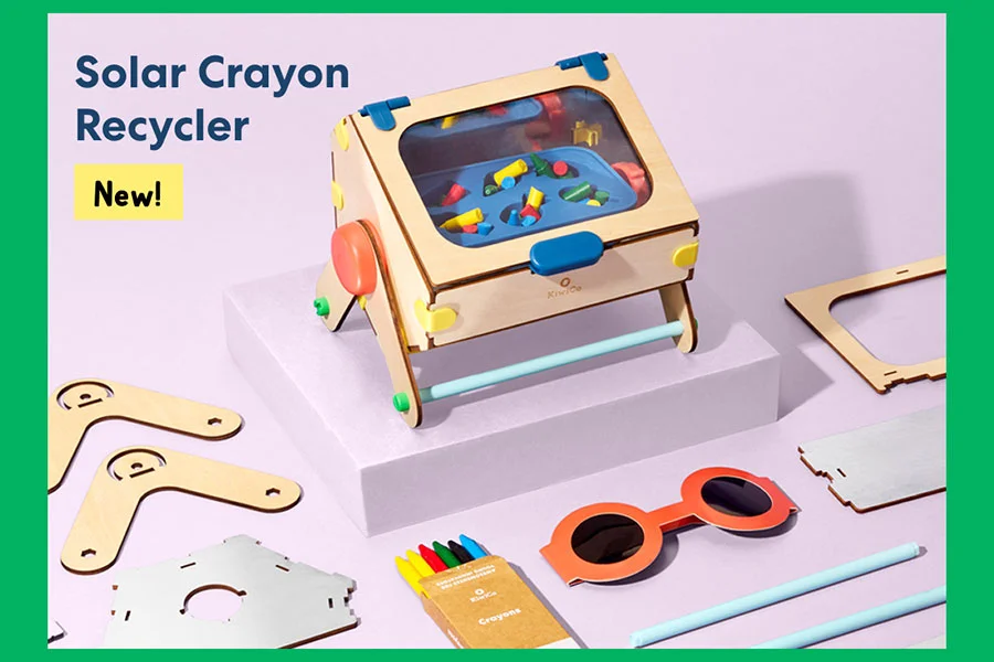 Solar Crayon Recycler: Build a solar-powered oven and recycle crayons. Start your Kiwi Crate subscription with this project! Solar Crayon Recycler: Build a solar-powered oven and recycle crayons. Start your Kiwi Crate subscription with this project!