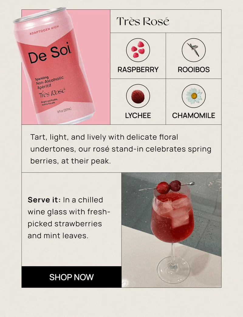 Très Rosé | Tart, light, and lively with delicate floral undertones, our rosé  stand-in celebrates spring berries, at their peak.