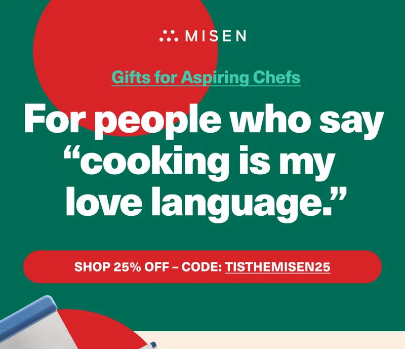 Misen. Gifts for Aspiring Chefs - use code: discount code for 25% off!