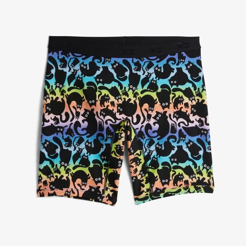 Image of 9" Boxer Briefs - Purrfect Rainbow