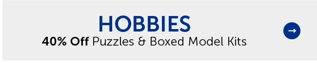 40% Off Hobbies - Puzzles & Boxed Model Kits