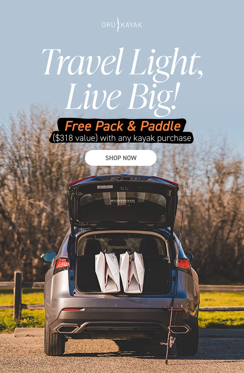 Deal of the Week! Get a FREE paddle + carrying pack ($318 value) with any kayak purchase! Deal of the Week! Get a FREE paddle + carrying pack ($318 value) with any kayak purchase!