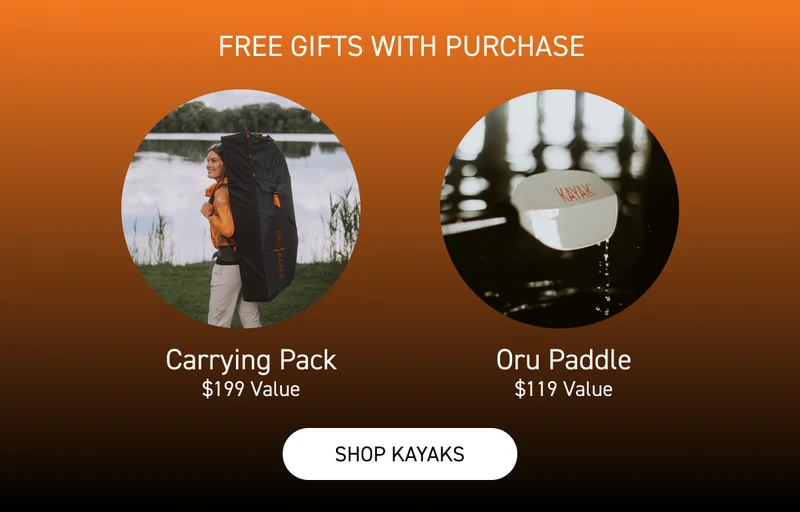 New Deal of the Week! Get a FREE paddle + carrying pack ($318 value) with any kayak purchase! New Deal of the Week! Get a FREE paddle + carrying pack ($318 value) with any kayak purchase!