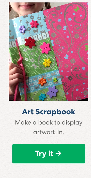 Art Scrapbook: Make a book to display artwork in. Art Scrapbook: Make a book to display artwork in.