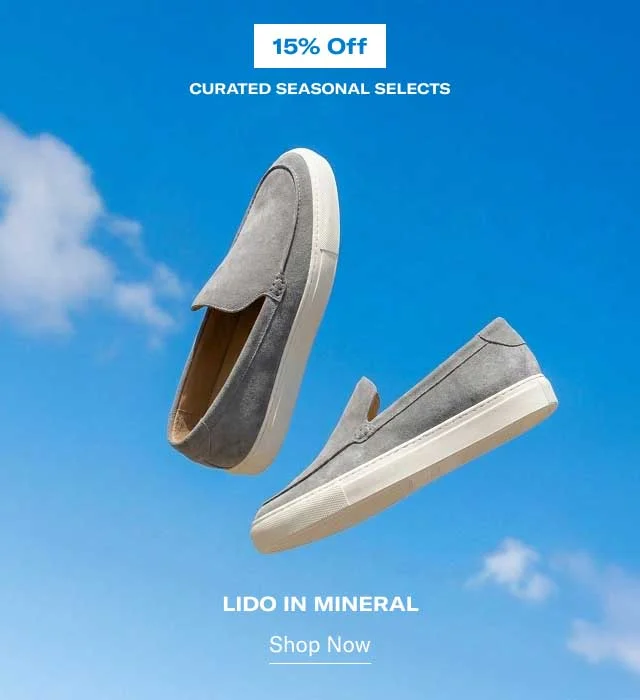 15% OFF CURATED SEASONAL SELECTS LIDO IN MINERAL