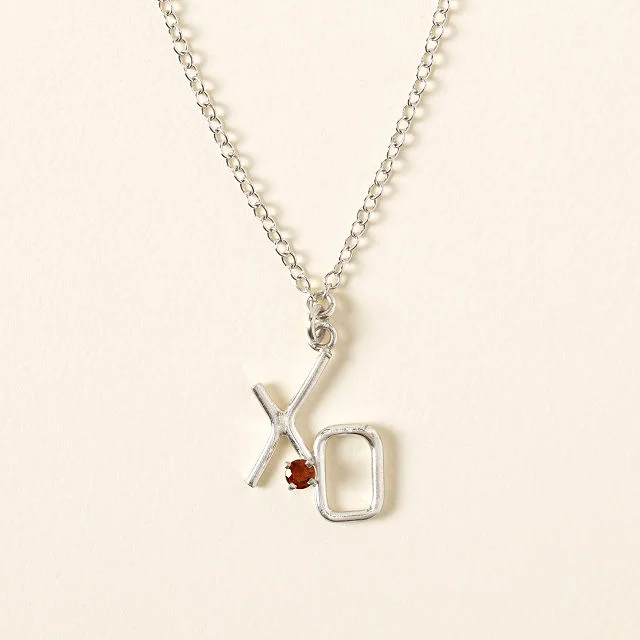 XO Garnet Necklace