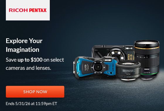 Ricoh Pentax Save up to $100 on select cameras and lenses | Shop Now