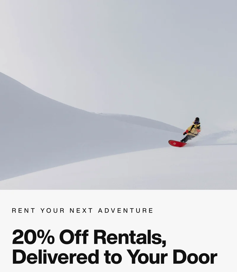 20% Off Rentals