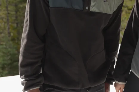 Recycled MicroFleece Contrast 1/4 Snap