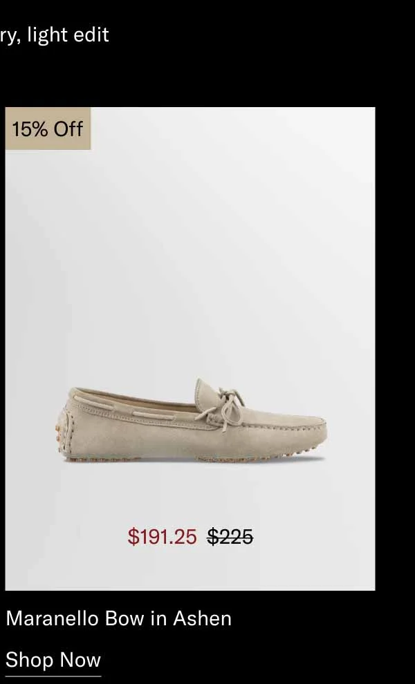Maranello Bow in Ashen 15% Off-Shop Now
