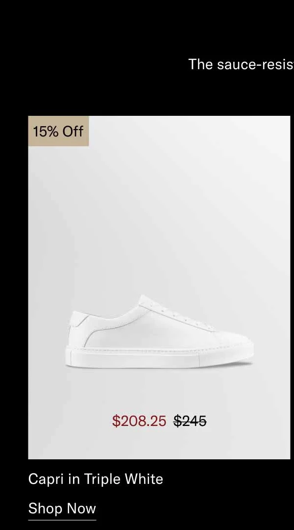 Capri in Triple White 15% Off-Shop Now