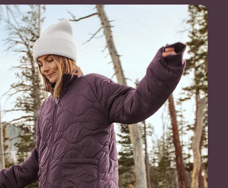 2-Way Quilted Jacket in Eggplant Purple