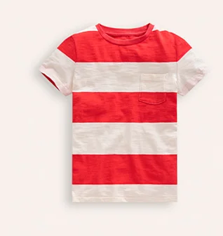 Washed Slub T-shirt - Poppy Red/ Ivory