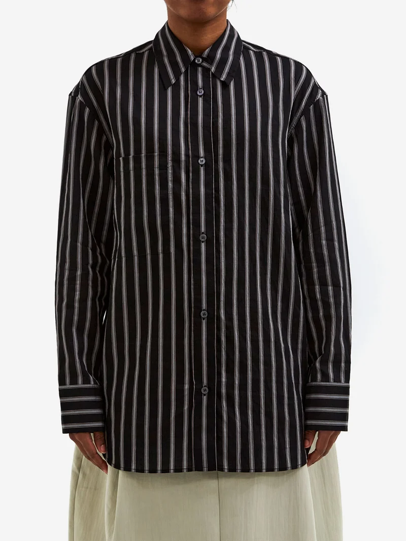 Image of Studio Nicholson Leto Shirt - Darkest Navy