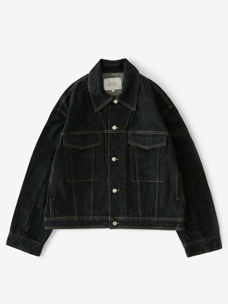 Image of Studio Nicholson Stein Classic Denim Jacket - Black