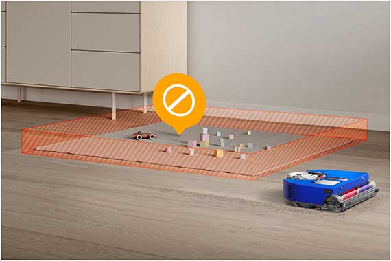 MyDyson app being used to create rules and schedules.